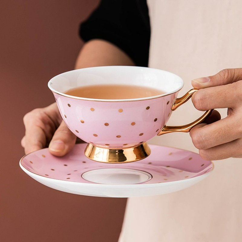 Coffee Tea Catering - Tazze da Caffè in Ceramica Rosa