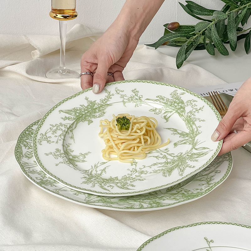 Valley Tea And Coffee - Piatto in ceramica Green Lily of
