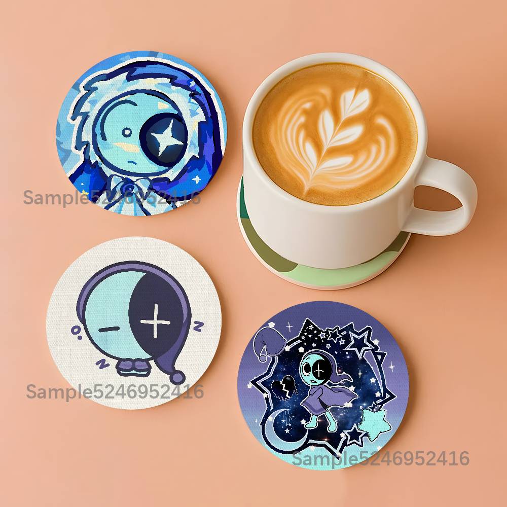 Coffee Tea World - Sottobicchieri Rotondi in Legno A-Astro D-Dandys