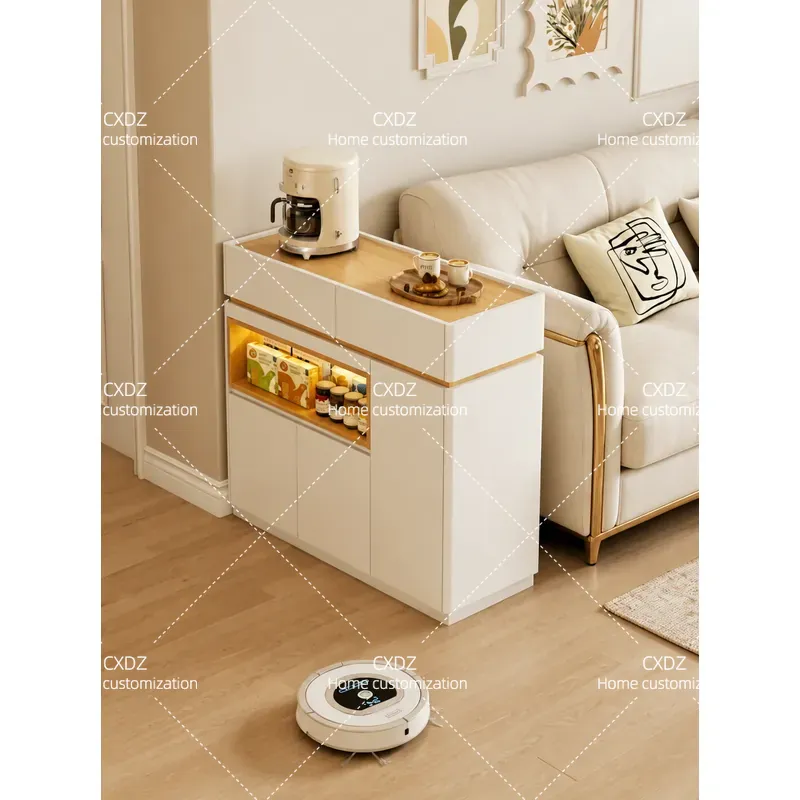 Coffee Tea Room - Mobile Laterale in Legno Massello per