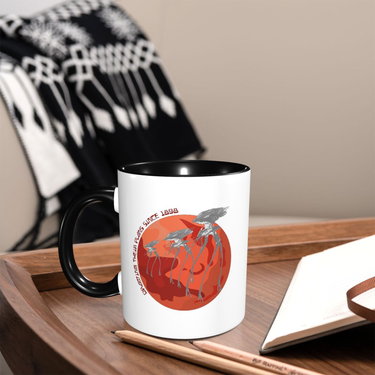 Coffee Tea World - Tazza divertente in ceramica con disegno