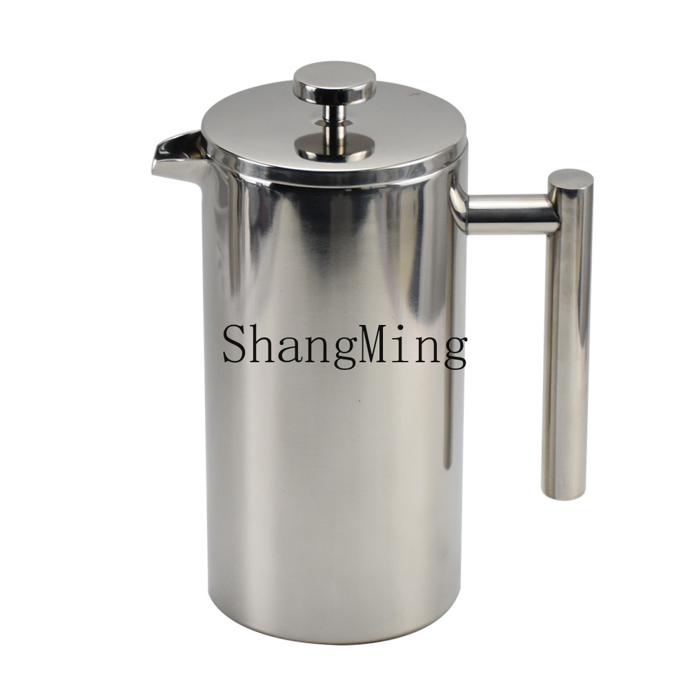 French Press Coffee & Tea - Caffettiera francese in acciaio inossidabile DSA,