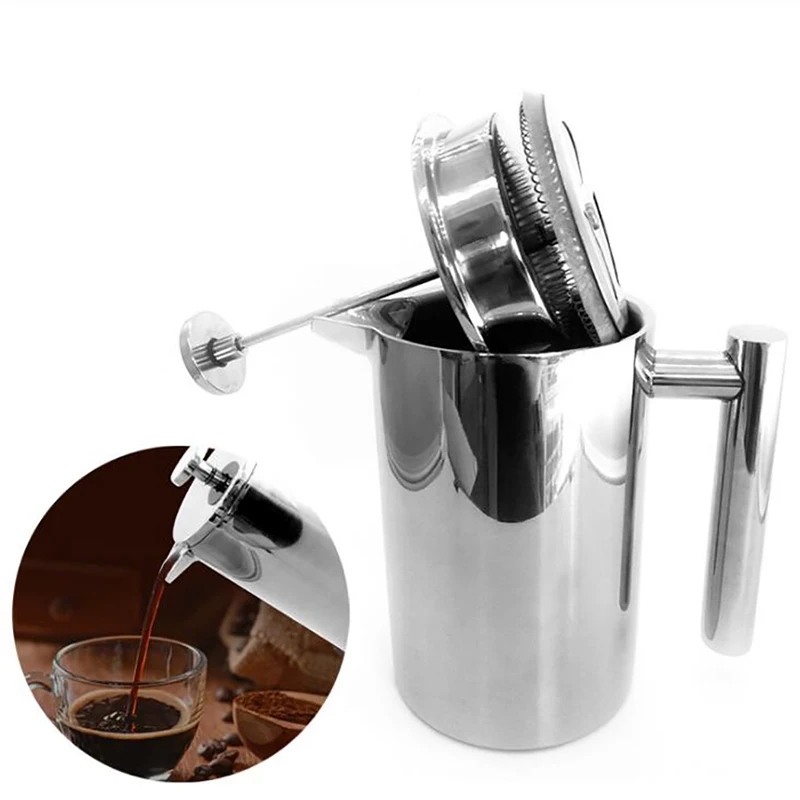 French Press Coffee & Tea - Caffettiera a Stantuffo a Doppia Parete