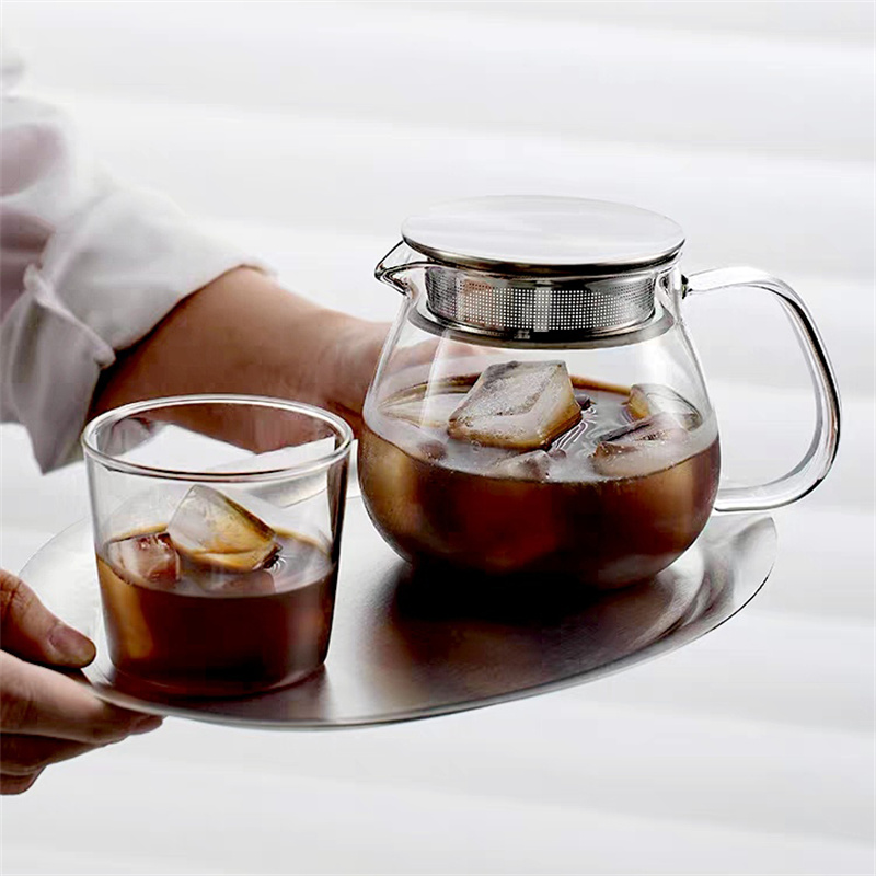 Coffee Tea Replacement - Teiera in vetro trasparente sicura con