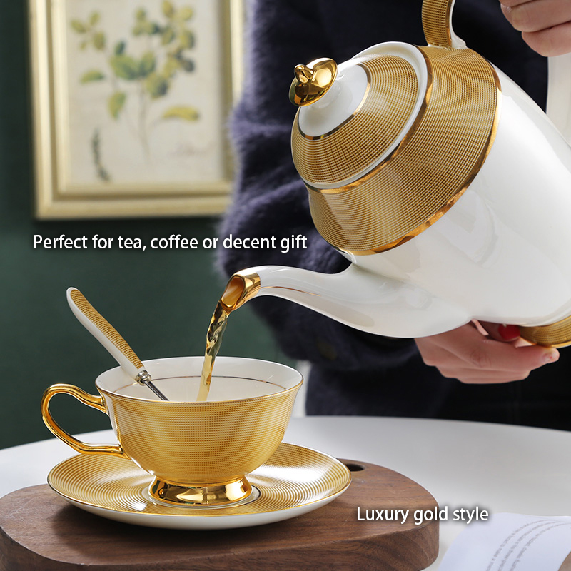 Oro di lusso Bone China tazza  - Coffee Tea And Sugar Set recensione e prezzo