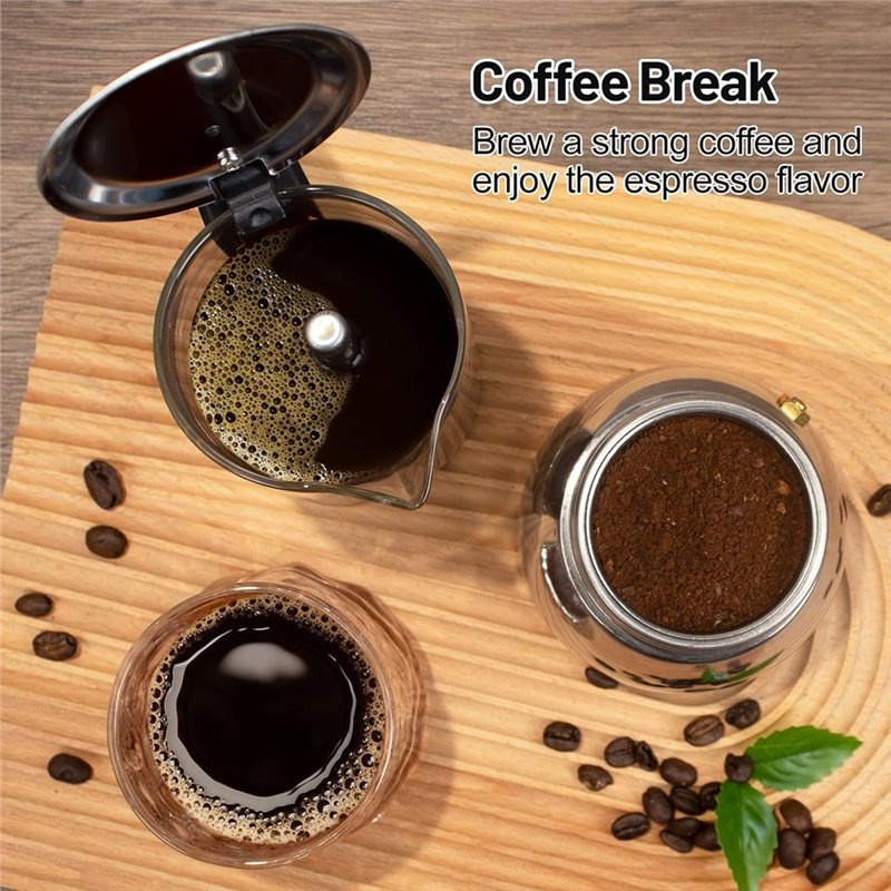 ABUI-Caffettiera Moka in Vetro - Coffee Tea Chocolate recensione e prezzo