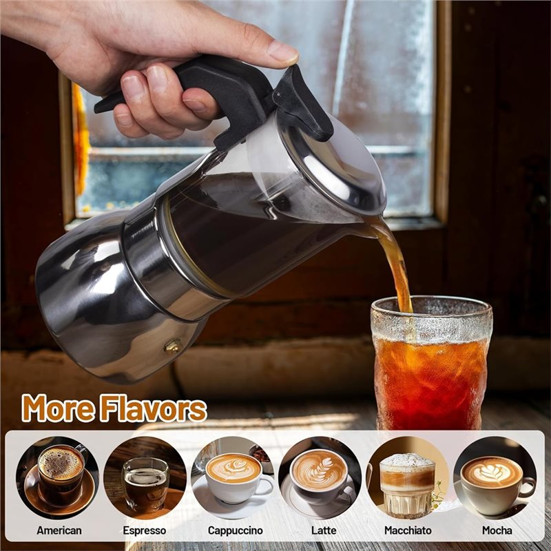 ABUI-Caffettiera Moka in Vetro - Coffee Tea Chocolate recensione e prezzo