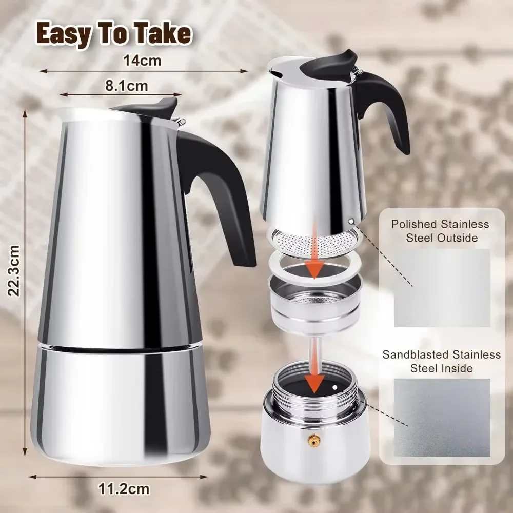 Caffettiera Moka 50ml-600ml Ca - Coffee Tea Chocolate recensione e prezzo